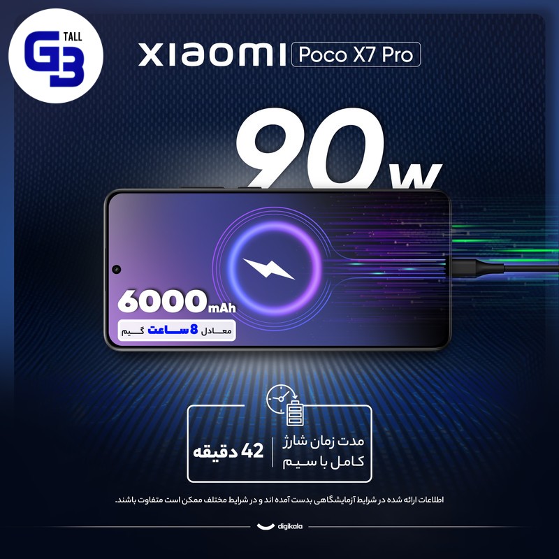 گوشی موبایل شیائومی مدل Poco X7 Pro دو سیم کارت ظرفیت 512 گیگابایت و رم 12 گیگابایت - گلوبال